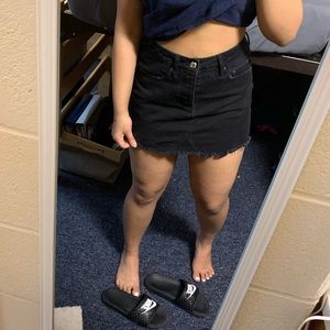 AE Black Denim Skirt